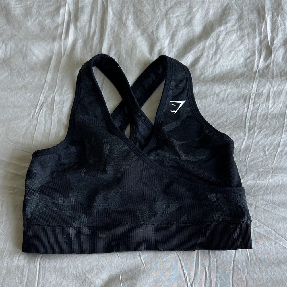 Gymshark Black Camo Sports Bra